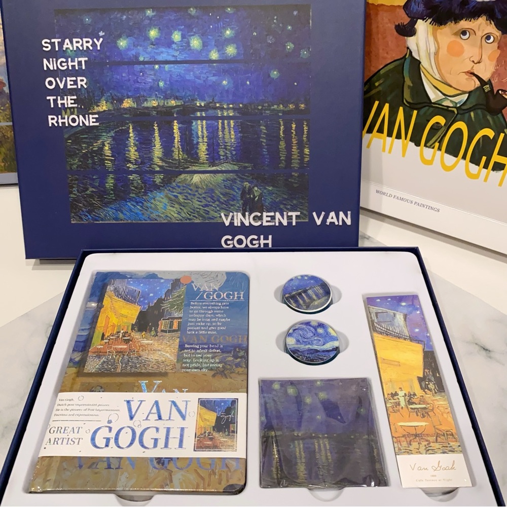 VINCENT VAN GOGH vintage stationery art notebook set